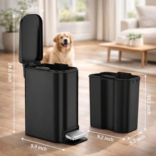 Opal Abode 6L Stainless Steel Swing-Lid Trash Bin – product image 2