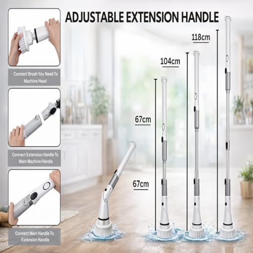 Opal Abode Cordless Electric Spin Scrubber with 4 Brush Heads – product image 2