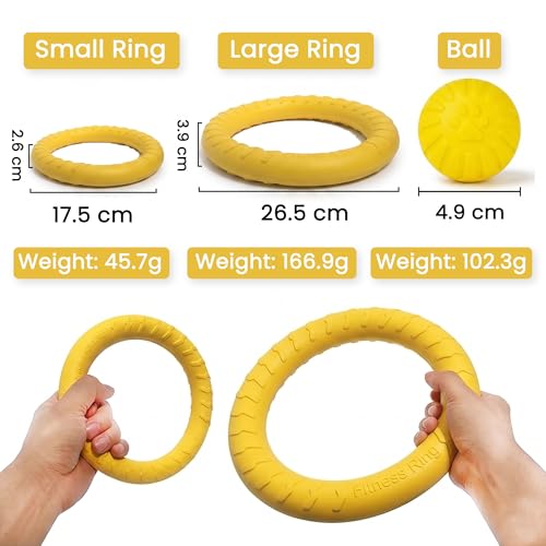 Opal Abode 3-Piece Floating Dog Ring & Ball Toy Set – product image 3