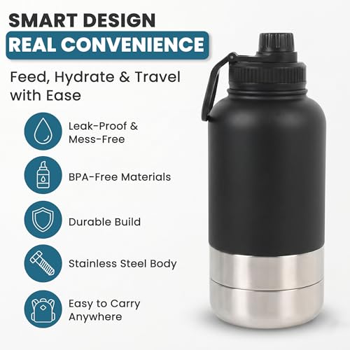 Opal Abode 3-in-1 Insulated Dog Water Bottle & Bowl Set – product image 4