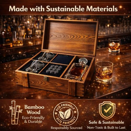 Opal Abode 760mL Whiskey Decanter Gift Set with Chilling Stones – product image 4