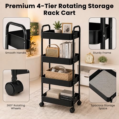 Opal Abode 4-Tier Rolling Storage Trolley – product image 4