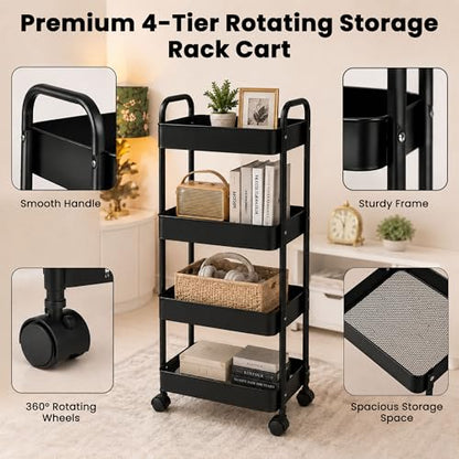 Opal Abode 4-Tier Rolling Storage Trolley – product image 4