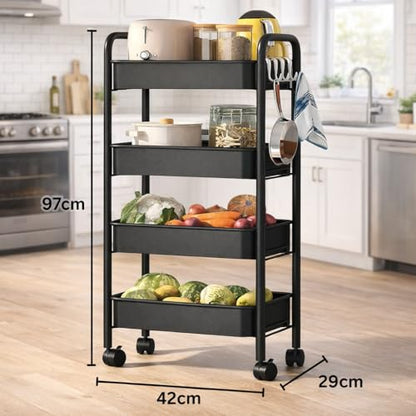 Opal Abode 4-Tier Rolling Storage Trolley – product image 2