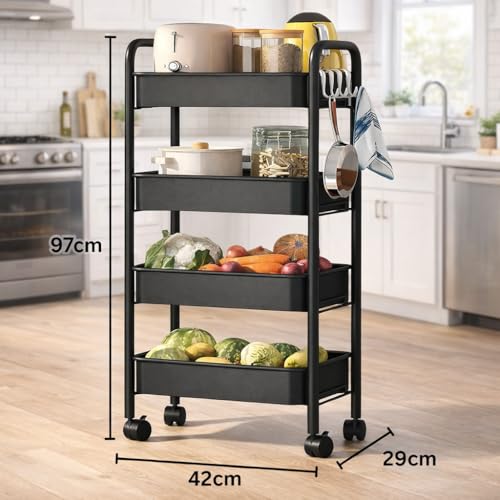 Opal Abode 4-Tier Rolling Storage Trolley – product image 2