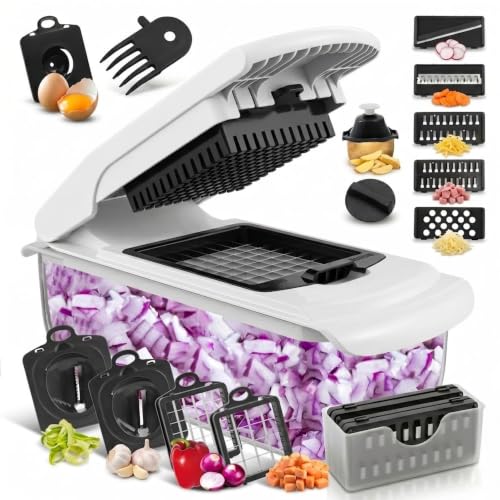 Opal Abode 18-in-1 Vegetable Chopper with Container in White – product image 1