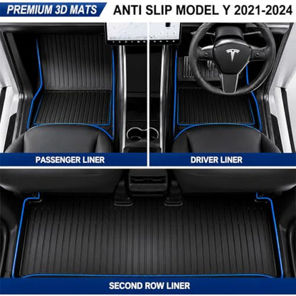 Opal Abode Tesla Model Y 2021–2024 6-Piece Floor Mat Set – product image 3