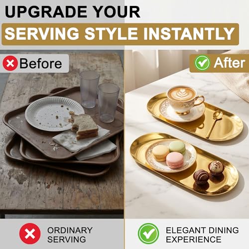 Opal Abode 3-Piece Gold Oval Serving Tray Set – product image 5