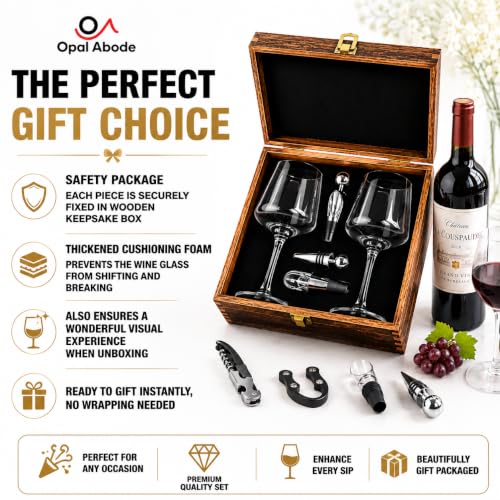 Opal Abode Long-Stem Wine Glass Gift Set with Accessories – product image 4
