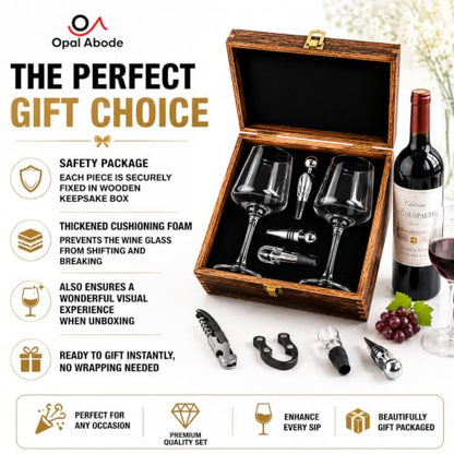 Opal Abode Long-Stem Wine Glass Gift Set with Accessories – product image 4
