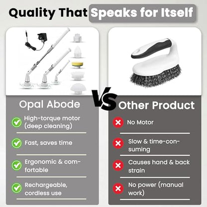 Opal Abode Cordless Electric Spin Scrubber with 4 Brush Heads – product image 6