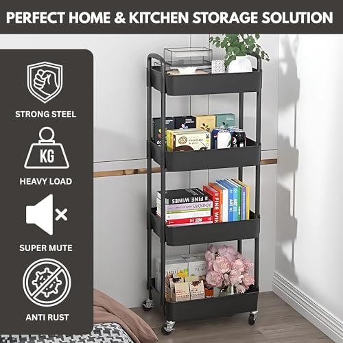 Opal Abode 4-Tier Rolling Storage Trolley – product image 3