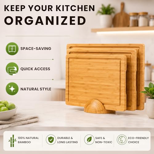 Opal Abode 3-Piece Reversible Bamboo Cutting Board Set – product image 4
