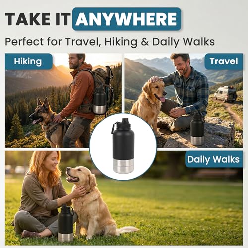Opal Abode 3-in-1 Insulated Dog Water Bottle & Bowl Set – product image 8