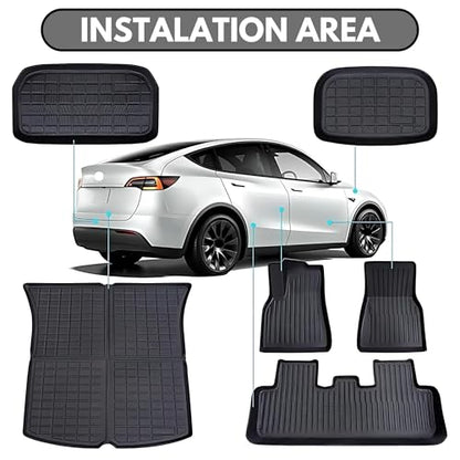 Opal Abode Tesla Model Y 2021–2024 6-Piece Floor Mat Set – product image 2