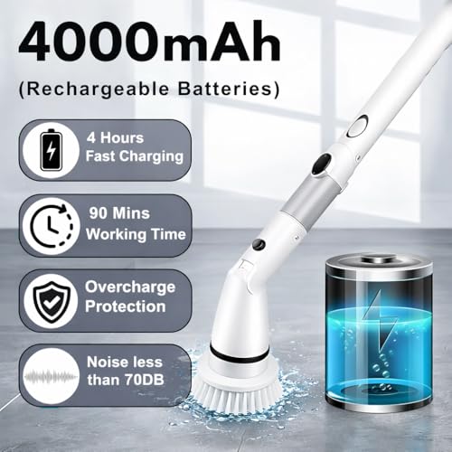 Opal Abode Cordless Electric Spin Scrubber with 4 Brush Heads – product image 4