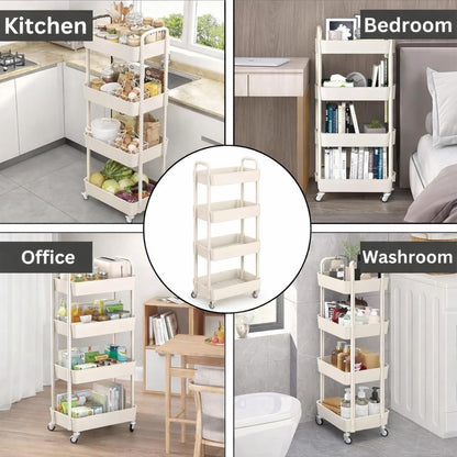 4-Tier Rolling Storage Trolley