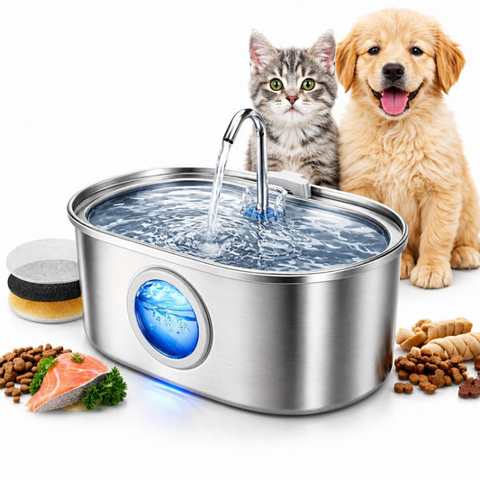 Opal Abode 3.2L Stainless Steel Cat Water Fountain – product image 1