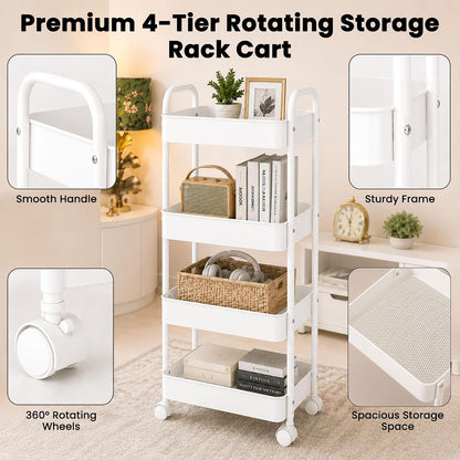 4-Tier Rolling Storage Trolley