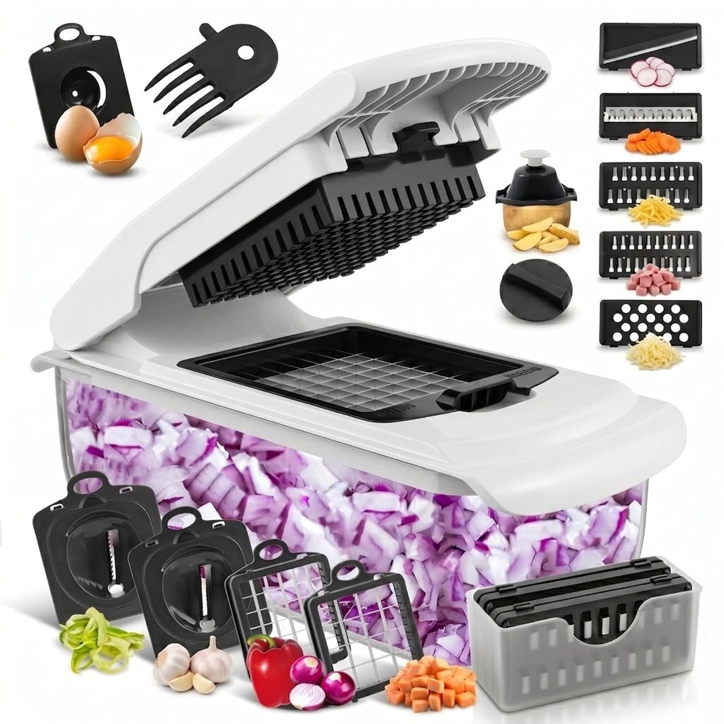 Opal Abode 18-in-1 Vegetable Chopper with Container – product image 8