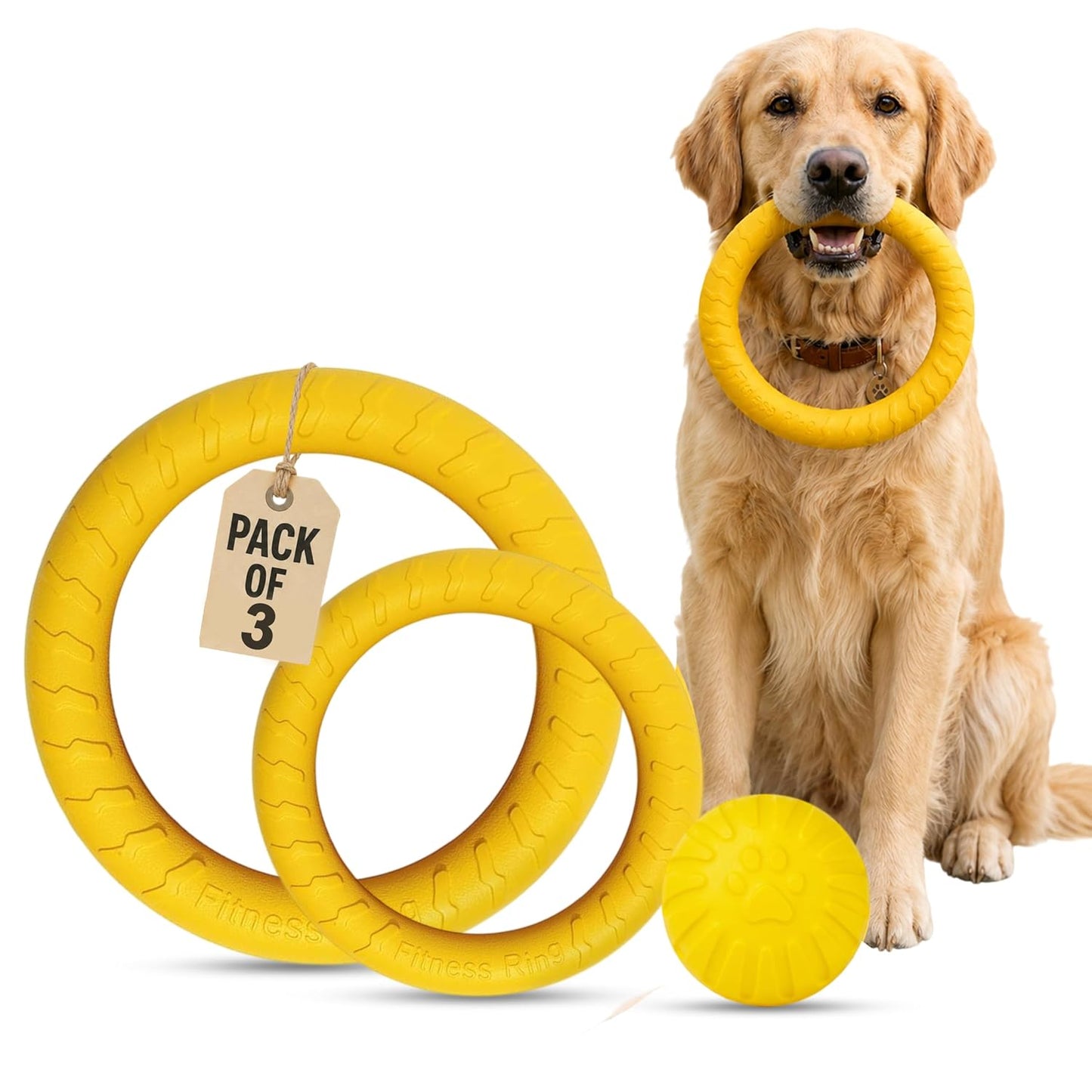 Opal Abode 3-Piece Floating Dog Ring & Ball Toy Set – product image 1